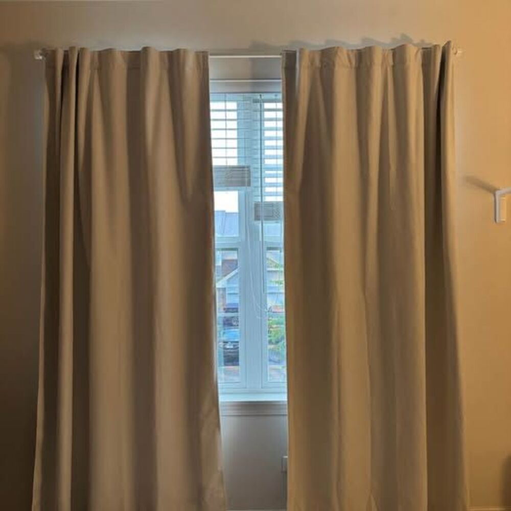 84x50” Velvety Blackout Noise Cancelling Curtains white 1 pair